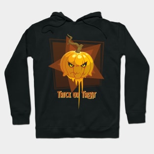 Angry Pumpkin Says Trick or Treat Hoodie